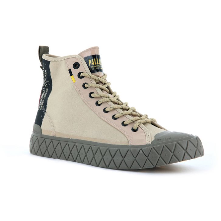 Pánské Tenisky Palladium Palla Ace Supply Mid High Tops Hnědožlutý | CZ WQB-75R